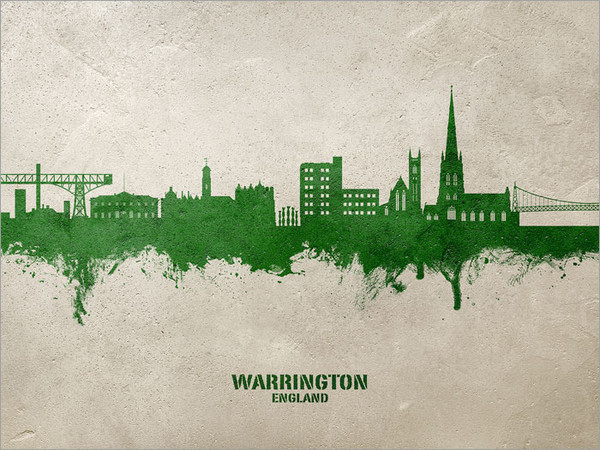 Warrington England Skyline Cityscape Poster Art Print