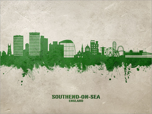 Southend-on-Sea England Skyline Cityscape Poster Art Print