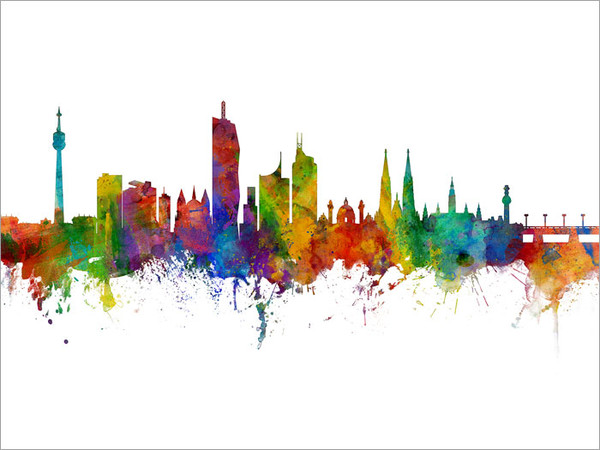 Vienna Austria Skyline Cityscape Poster Art Print