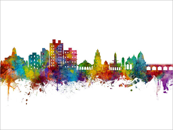 Nashik India Skyline Cityscape Poster Art Print