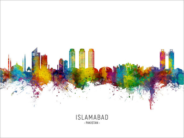 Islamabad Pakistan Skyline Cityscape Poster Art Print