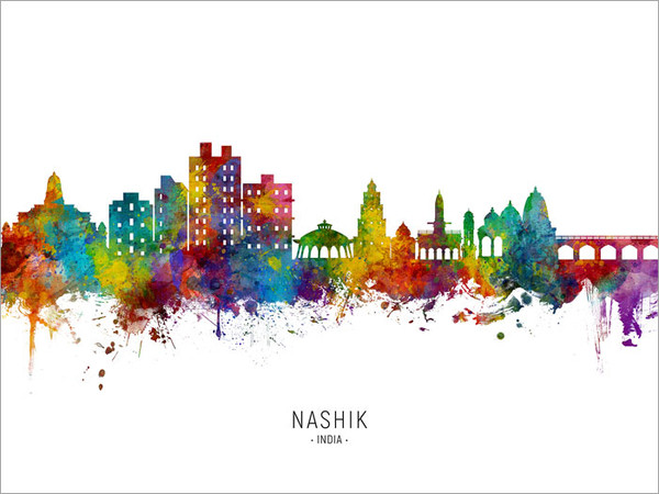 Nashik India Skyline Cityscape Poster Art Print