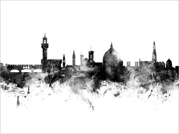 Florence Italy Skyline Cityscape Poster Art Print