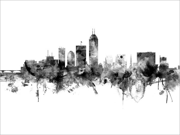 Indianapolis Indiana Skyline Cityscape Poster Art Print