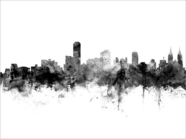 Adelaide Australia Skyline Cityscape Poster Art Print