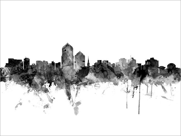 Albuquerque New Mexico Skyline Cityscape Poster Art Print