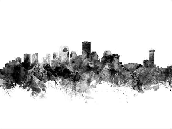 New Orleans Louisiana Skyline Cityscape Poster Art Print