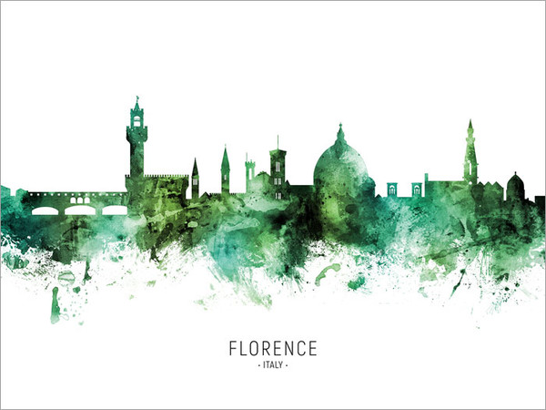 Florence Italy Skyline Cityscape Poster Art Print