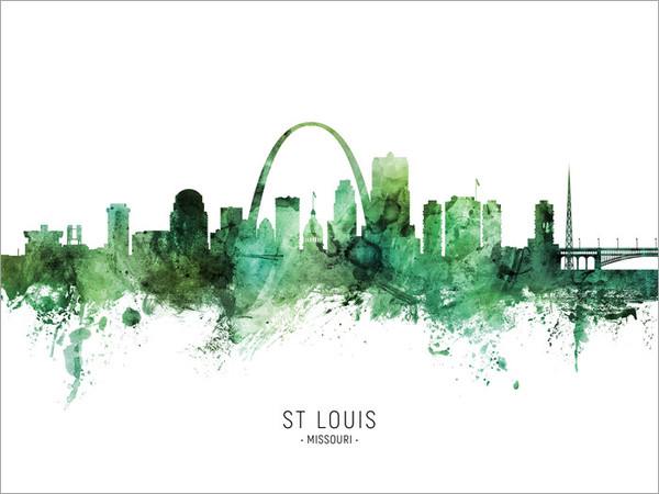 St Louis Missouri Skyline Cityscape Poster Art Print