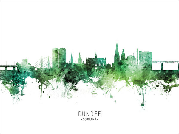 Dundee Scotland Skyline Cityscape Poster Art Print