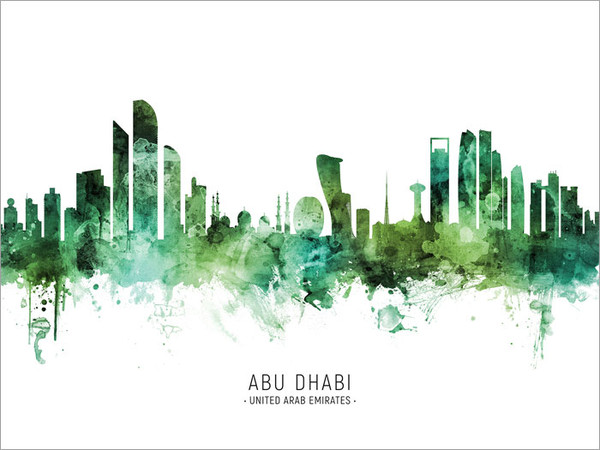 Abu Dhabi United Arab Emirates Skyline Cityscape Poster Art Print