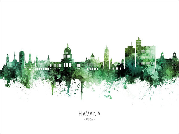 Havana Cuba Skyline Cityscape Poster Art Print