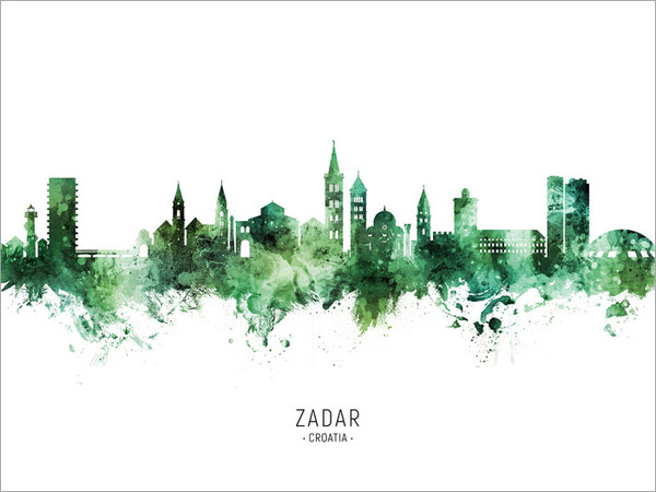 Zadar Croatia Skyline Cityscape Poster Art Print
