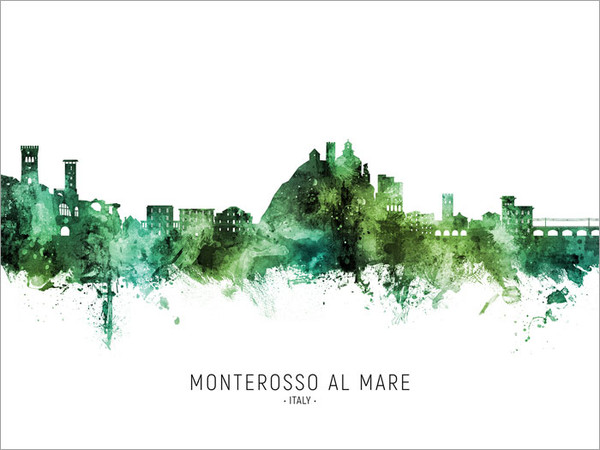 Monterosso al Mare Italy Skyline Cityscape Poster Art Print