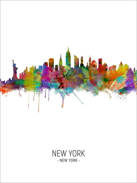 New York New York Skyline Cityscape Poster Art Print