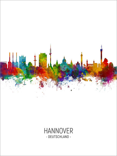 Hannover Germany Skyline Cityscape Poster Art Print