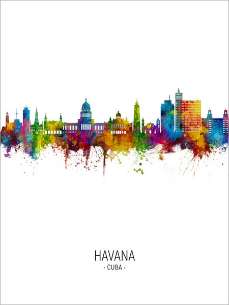 Havana Cuba Skyline Cityscape Poster Art Print