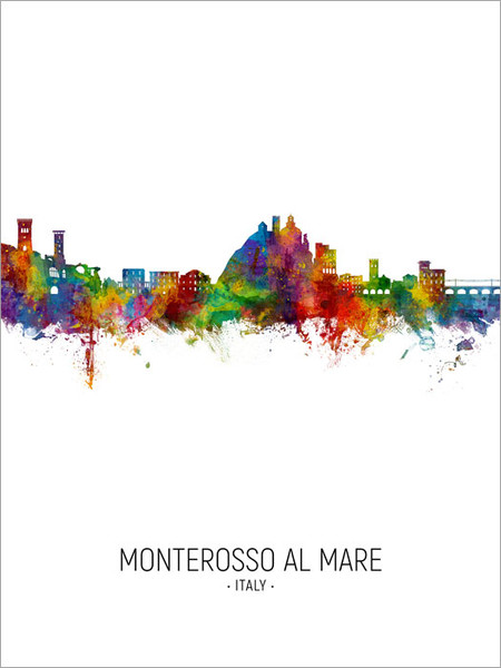 Monterosso al Mare Italy Skyline Cityscape Poster Art Print