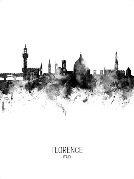 Florence Italy Skyline Cityscape Poster Art Print