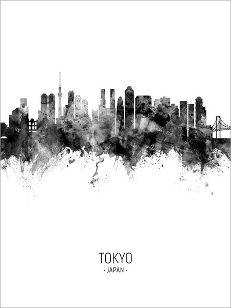 Tokyo Japan Skyline Cityscape Poster Art Print