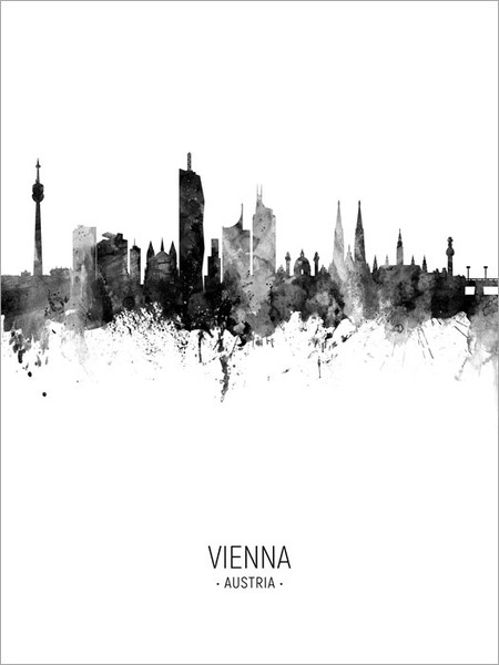Vienna Austria Skyline Cityscape Poster Art Print