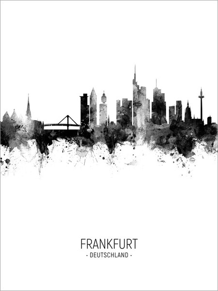 Frankfurt Germany Skyline Cityscape Poster Art Print