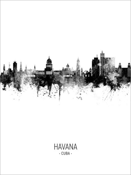 Havana Cuba Skyline Cityscape Poster Art Print