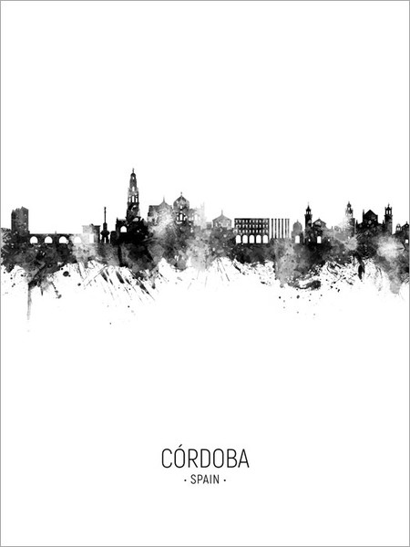 Córdoba Spain Skyline Cityscape Poster Art Print