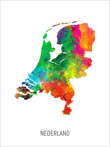 Nederland Map Poster Art Print