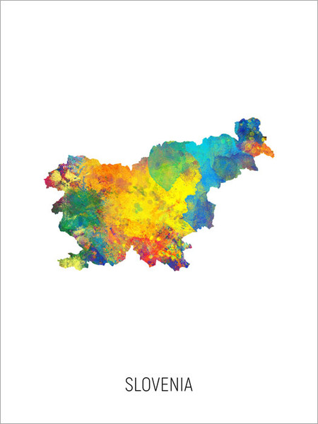 Slovenia Map Poster Art Print