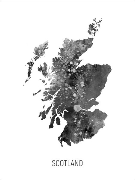 Scotland Map Poster Art Print