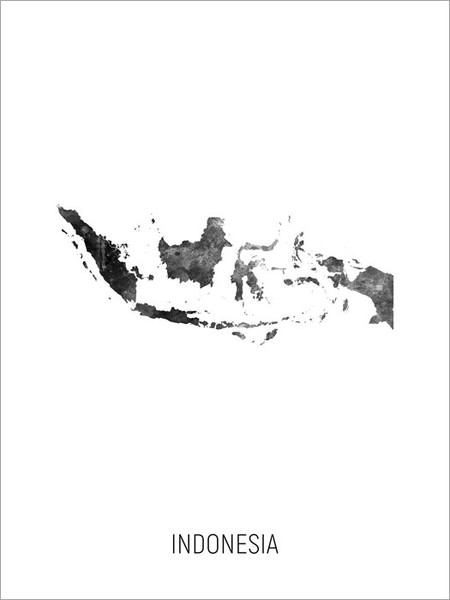 Indonesia Map Poster Art Print Indonesia Map Poster Art Print