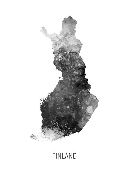 Finland Map Poster Art Print