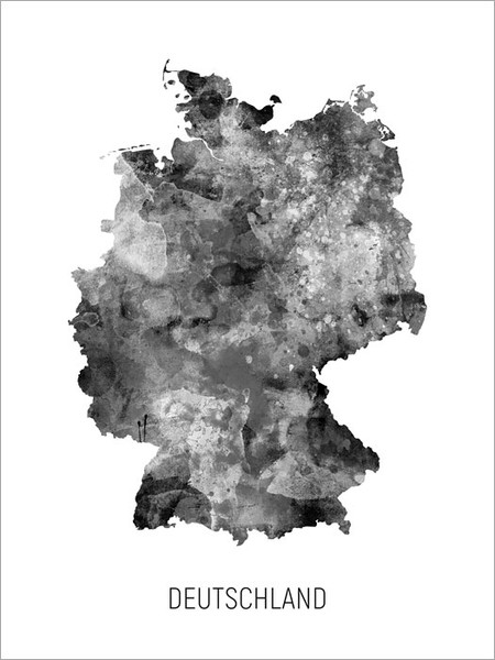 Deutschland Map Poster Art Print