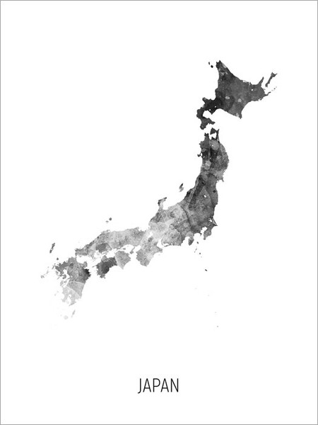 Japan Map Poster Art Print