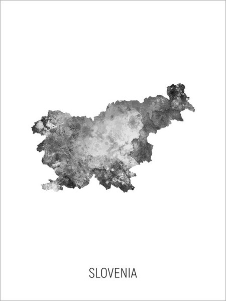 Slovenia Map Poster Art Print