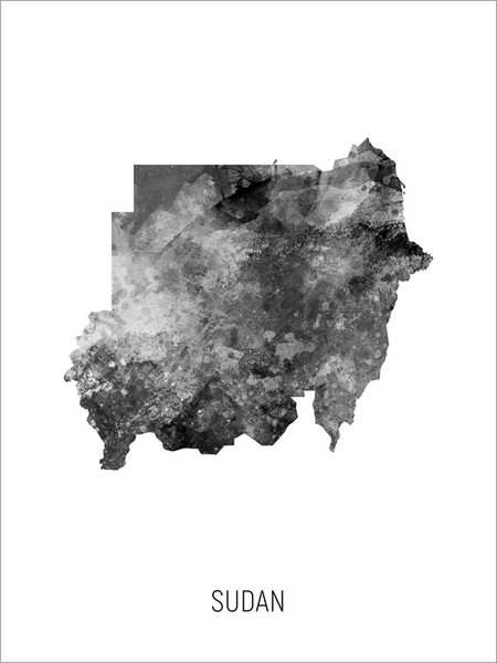 Sudan Map Poster Art Print