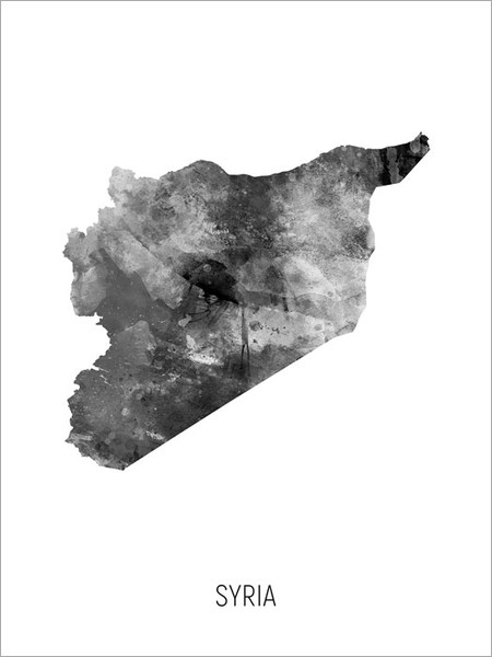 Syria Map Poster Art Print