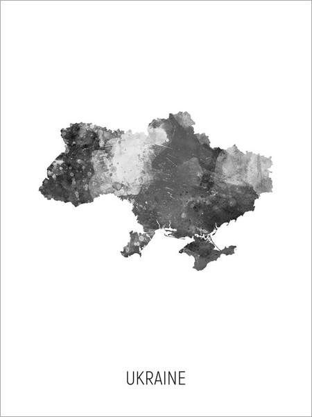 Ukraine Map Poster Art Print