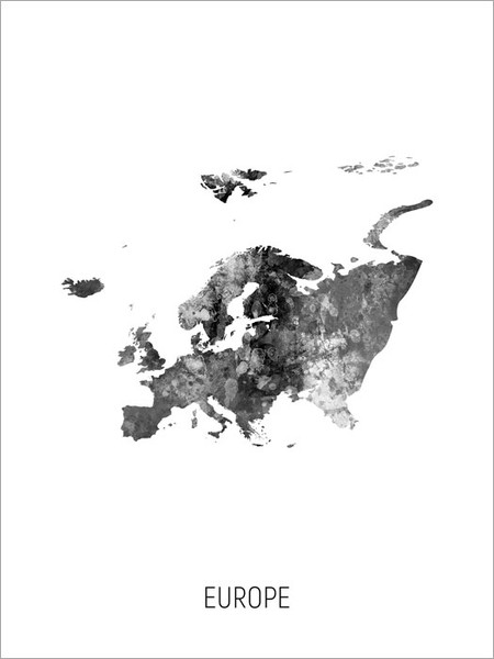 Europe Map Poster Art Print