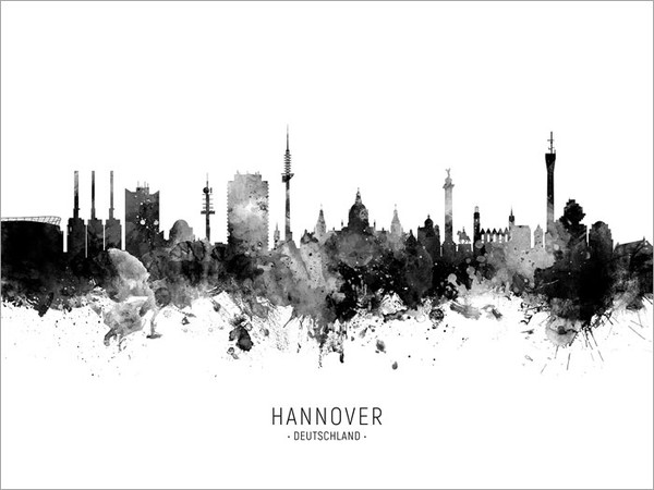 Hannover Deutschland Skyline Cityscape Poster Art Print