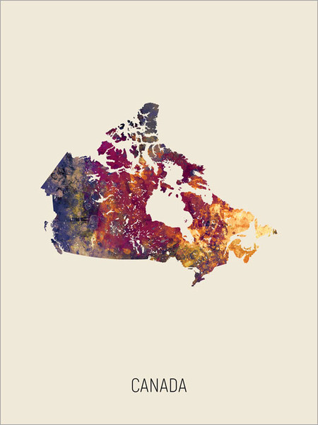 Canada Map Poster Art Print