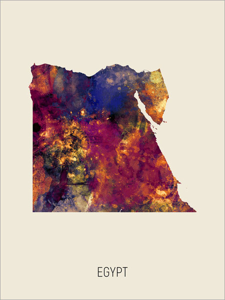 Egypt Map Poster Art Print