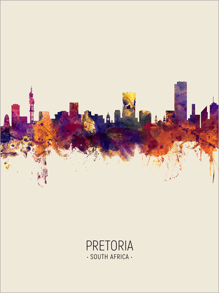 Pretoria South Africa Skyline Cityscape Poster Art Print