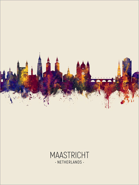 Maastricht Netherlands Skyline Cityscape Poster Art Print