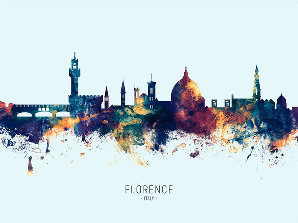 Florence Italy Skyline Cityscape Poster Art Print