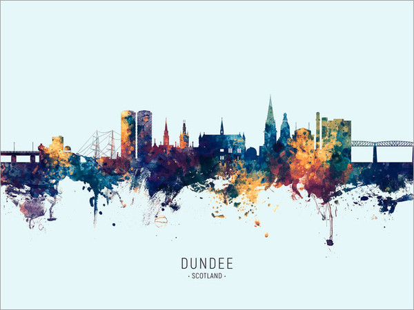 Dundee Scotland Skyline Cityscape Poster Art Print