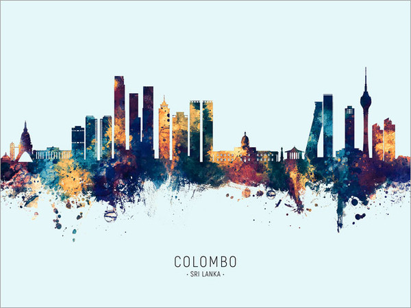 Colombo Sri Lanka Skyline Cityscape Poster Art Print