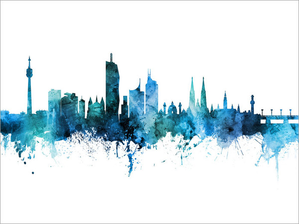 Vienna Austria Skyline Cityscape Poster Art Print