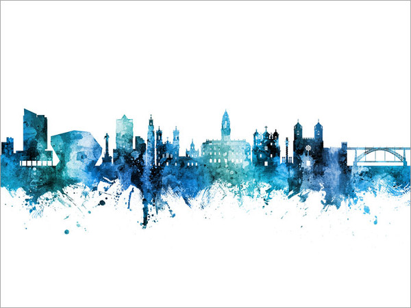 Porto Portugal Skyline Cityscape Poster Art Print Porto Portugal Skyline Cityscape Poster Art Print